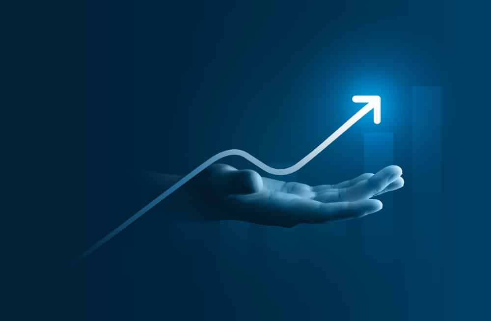 Maket Reach hand,growth,arrow,symbol,business,up,background,of,success,graph